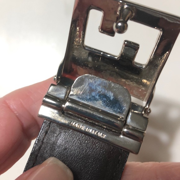 FENDI reversible leather belt w/ silver FF buckle main image 5